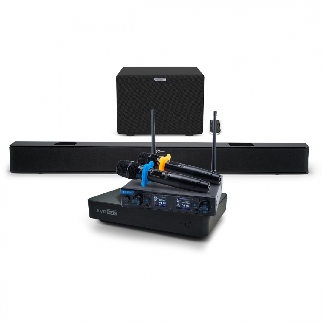Hi-End караоке-система EVOBOX Premium + EvoSoundBar (саундбар с караоке) в Соликамске