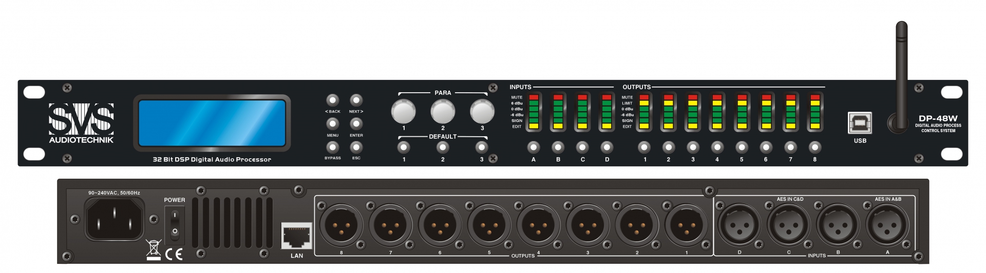SVS Audiotechnik DP-48W Цифровой процессор: 4 входа 8 выходов в Соликамске